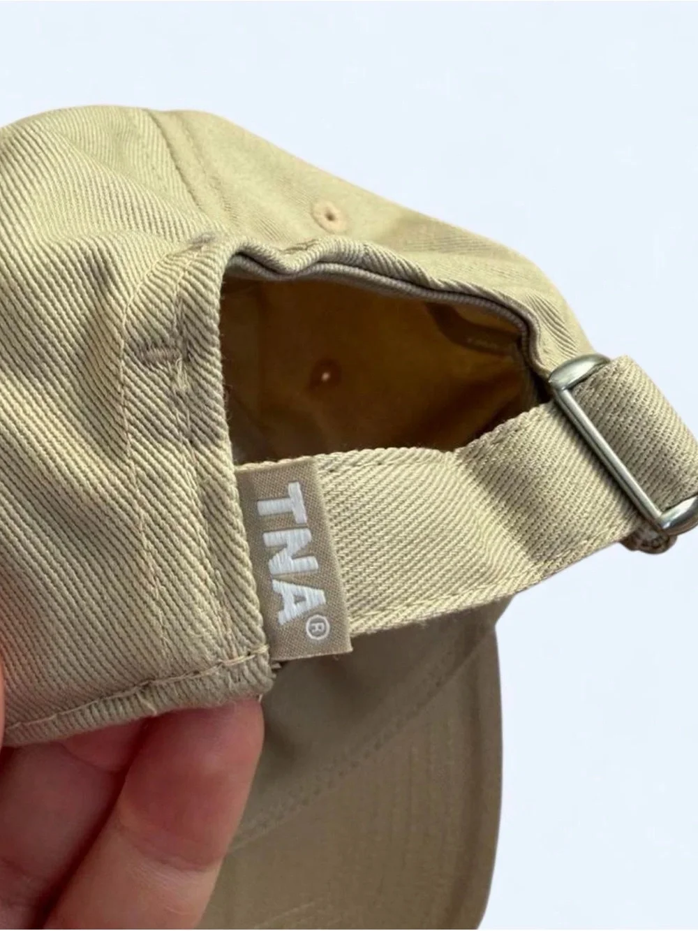 Aritzia TNA beige basic baseball hat